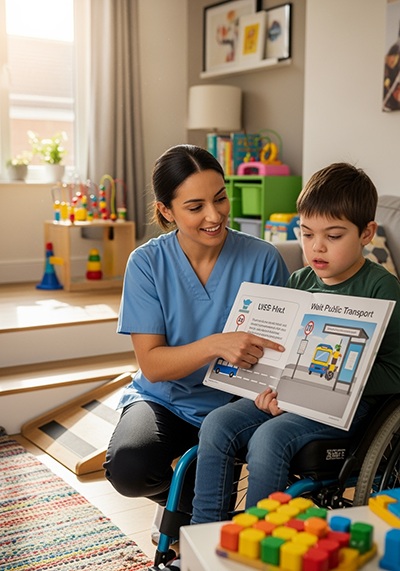 Hands held in support.